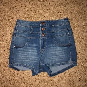High Waisted Jean Shorts - Charlotte Russe